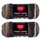 Red Heart Super Saver Jumbo Hickory Ombre Yarn - 2 Pack of 283g/10oz - Acrylic - 4 Medium (Worsted) - 482 Yards - Knitting/Crochet